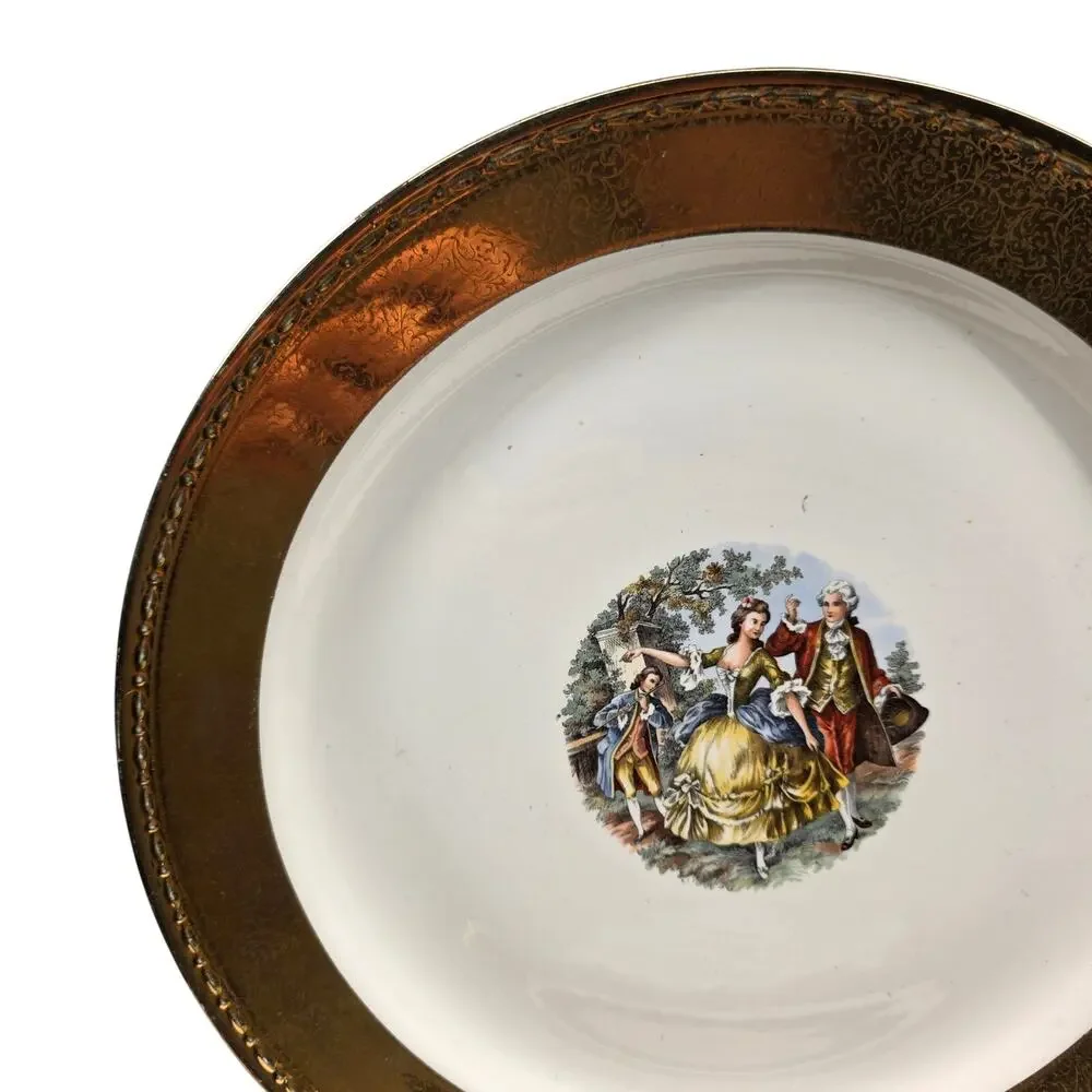 Vintage Homer Laughlin Eggshell Georgian 22K Gold Dinner Plate 14